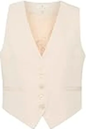 Kaffe Kvinnors Waistcoat V-neck knapp fastande prickade fållfickor skräddarsydda passform, , 42