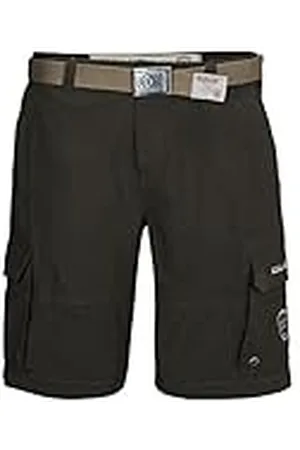 G.I.G.A. DX by killtec Lediga bermudas för män med bälte/korta byxor – GS 38 MN BRMDS, grönantracit, 60, 38202-000