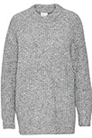 Kaffe Oversized Pullover Fit långärmad Crew Neck Fluffy Rib Knit, , L