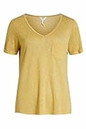 Object Object Kvinnors OBJTESSI SLUB S/S V-hals NOOS topp, Cocoon, L