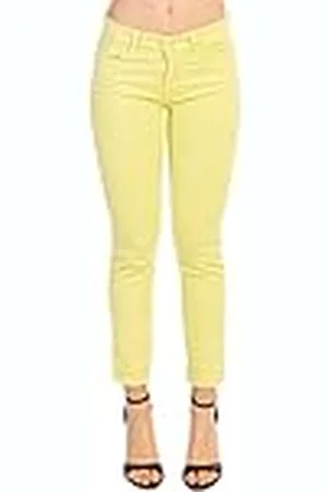 7 for all Mankind Roxanne Ankle Short, gul, vanlig för kvinnor, , 50