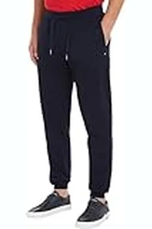 Tommy Hilfiger Herrflagga logotyp sweatpants öken himmel XS, , XS
