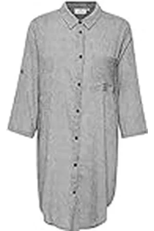 Kaffe KAvivian tröja klänning 3/4 blus, grape leaf/kalk randig, 40 dam