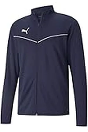 PUMA Herr Träningsjacka Teamrise Training poly jacka, Blå (Peacoat vit), M