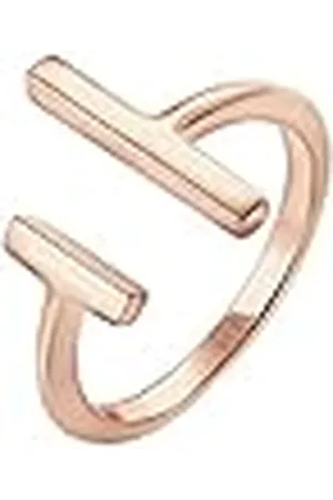 Elli Ring dam geo stav öppen minimal i 925 sterlingsilver, 54 cm, fasettslipning, Utan