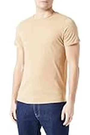 Tommy Hilfiger Män Xslim Jaspe C Neck Ext S/S stickade toppar, beige, XXL