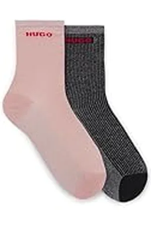HUGO BOSS 2P QS Rib Lurex PA W Quarter_Socks, Open Diverse 960, 39-42, , 39-42 EU