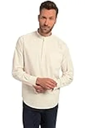 JP 1880 Män, stora storlekar, henley, långärmad, modern passform, bröstficka, rund hals, , XXL