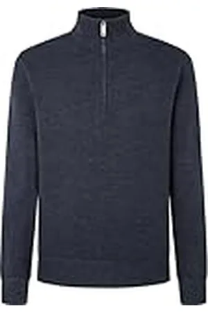 Hackett Stickat denimstickat hzip för män, , L