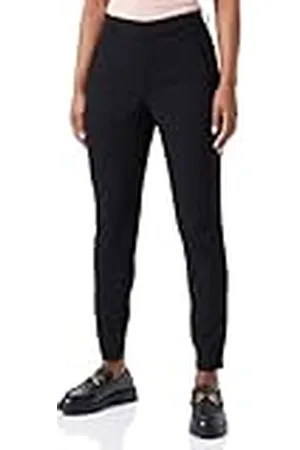 Kaffe Kvinnors byxor Chinos High-Waisted Slim Fit beskurna långa elastiska manschetter, , 38