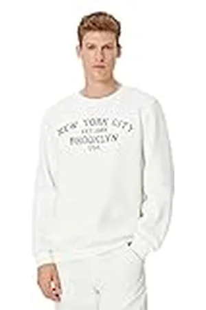 Koton Män College tryckt crew neck långärmad sweatshirt, , XL
