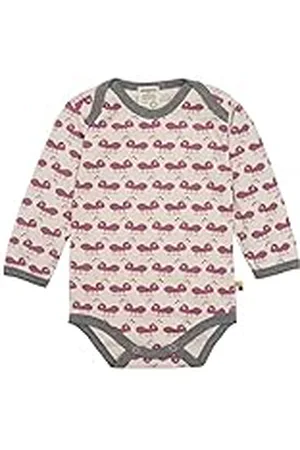 loud + proud Unisex baby body långärmad med myrrtryck GOTS certifierad T-shirt, , 74/80 cm