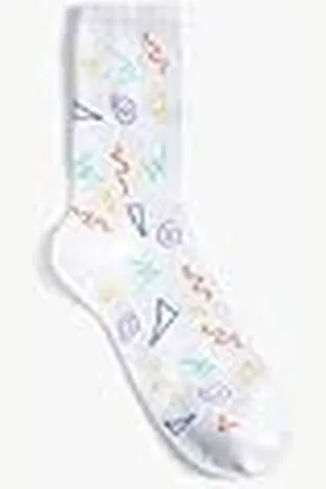 Koton Män Socket Socks Geometriskt Broderade Flerfärgad, , One Size