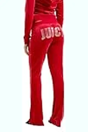 Juicy Couture Diamante Impact Low Rise Velour Trackbyxa, , S