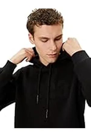 Koton Män Atatürk Broidered Kangaroo Pocket Hoodie, , S