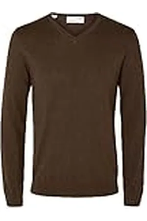 SELECTED SELETED HOMME SLHBERG LS stickad V-hals NOOS, , S