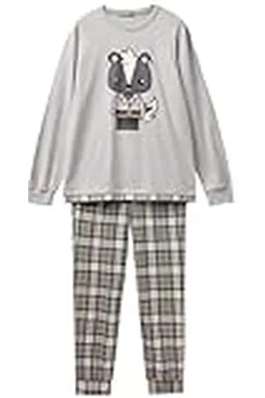 Benetton Pig(Maglia+Pant) 34NB4P01W Sovdräkt, Grå , L Män, , L