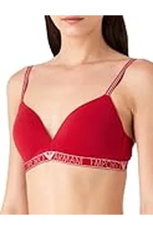 Emporio Armani Dam Triangle Essential Studs logotyp vadderad BH, , XL