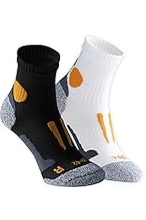 STARK SOUL Unisex 2074_A strumpor, 1 par svart/orange-1 par vita orange, 39-42 EU