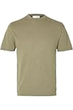 SELECTED Herr Slhberg Linen Ss Knit Tee Noos T-shirt, , XXL