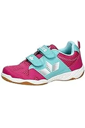 LICO Unisex Barn Sport V Inomhus Domstol Sko, Rosa türkis Weiss, 40 EU