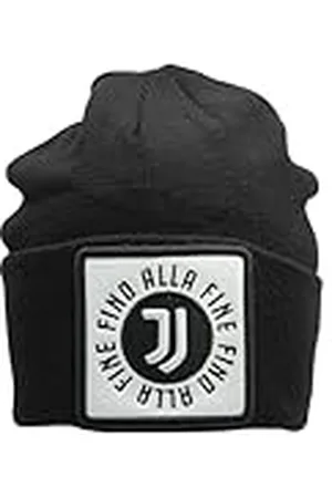 Juventus Skipper Hatt Stickad Slät Broderad Läderlapp 52% VI 30% PL 18% PA 133472, , one size