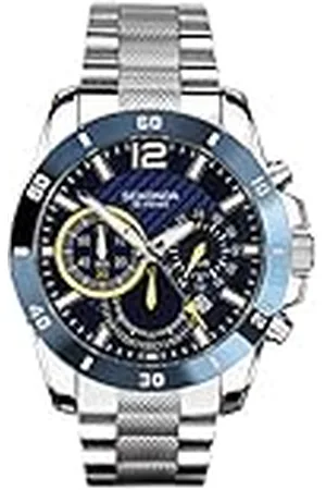 Sekonda Solo 44 mm sportkronograf kvartsur med datumfönster 50 m vattentålig, , Armband