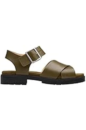 Clarks Premium Orinoco Cross Sandal, Dark Olive Lea, 6 UK, , 39 EU