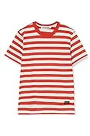 Kings of Indigo Herr Darius T-shirt, Röd (Stripe Red 7922), XS
