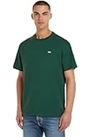 Tommy Hilfiger Män vanlig tröja C hals Ext S/S stickade toppar, grön, XS, , XS