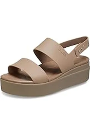 Crocs Kvinnors Brooklyn låg kil-träsko, Latte svamp, 39/40 EU