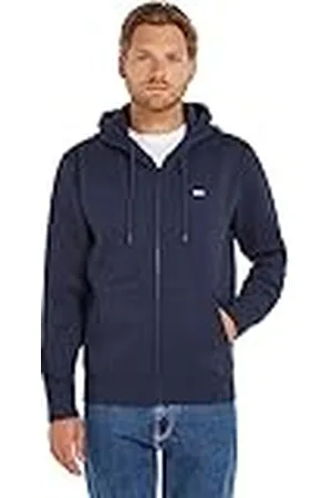 Tommy Hilfiger Herr TJM normal fleece dragkedja huvtröja tungvikt genomgående, , M