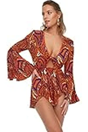 Trendyol Kvinnor abstrakt vävd jumpsuit, , 66
