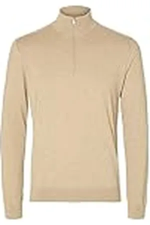 SELECTED Herr SLHBERG halv dragkedja cardigan B NOOS tröja, Kelp/Detalj: Melange, XXL, Kelp/detalj: melange., XXL