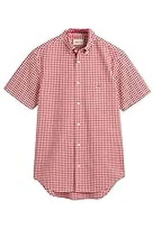 GANT Reg Poplin Gingham Ss skjorta VICHKARO kortärmad skjorta, , 3XL