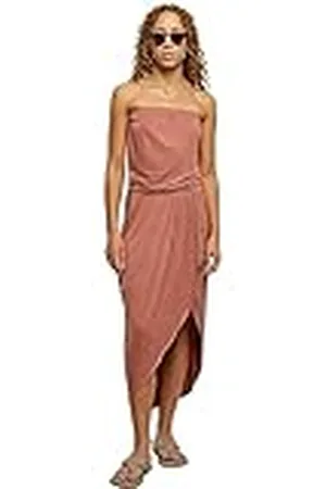 Urban classics Ladies viskos bandeau klänning, damklänning, finns i många olika färger, storlekar XS till 5XL, , XS