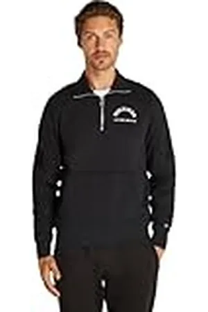 Tommy Hilfiger Herr RUNDALL STAND COLLAR ZIP halv dragkedja sweatshirt, , M, , M