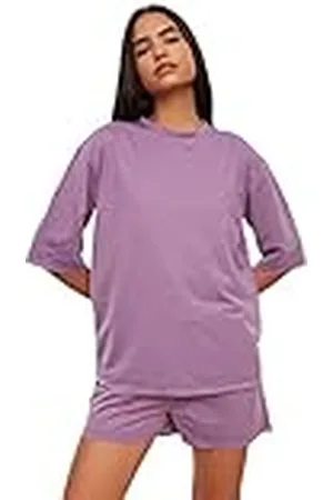 Trendyol Cykelhalsband för kvinnor extra stor stickad pajamas sats pyjamas-set, L