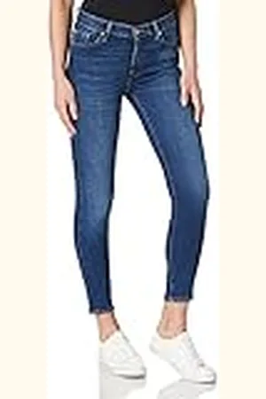 7 for all Mankind Dam Hw Skinny Crop Mid Blue Jeans
