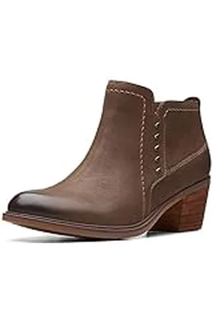 Clarks Dam Neva Lo Chukka stövlar, Dark Tan Lea, 42 EU, , 42 EU