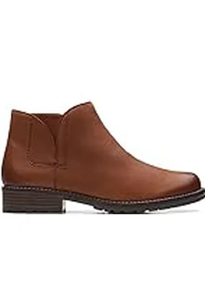 Clarks Clarkwell Demi Chukka stövlar för kvinnor, Dark Tan Lea, 40 EU, , 40 EU