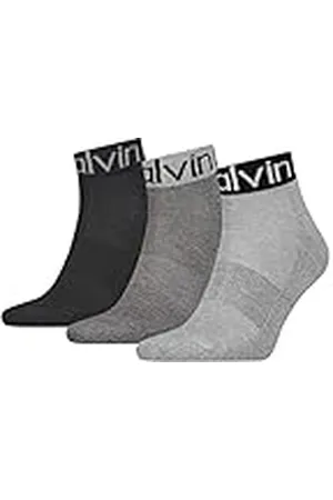 Calvin Klein Mäns logotyp värld kvarts strumpor (förpackning med 3), , one size