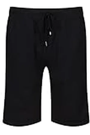 DKNY Jersey manschettshorts för män i med kontrasterande röda rör, benmärken och sidofickor, stor, , L
