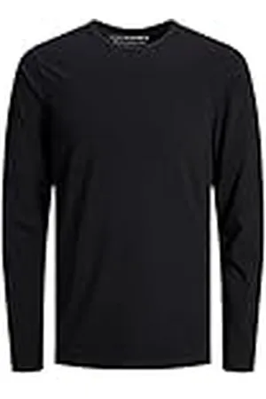 JACK & JONES Mens Basic Long Sleeve Thin Round Neck Sweater JJEBASIC Longsleeve Jersey Shirt, Color: , Size:M