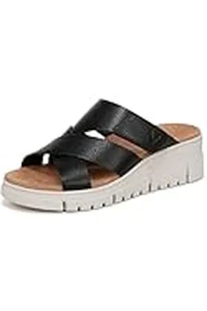 Vionic Kvinnors Uptown solnedgång kil sandal, Black Veg läder, 3.5 UK, , 36.5 EU