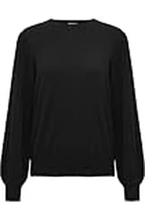 Kaffe Kvinnors tröja avslappnad passform långa lösa ärmar Crew Neck stickad topp, , XXL