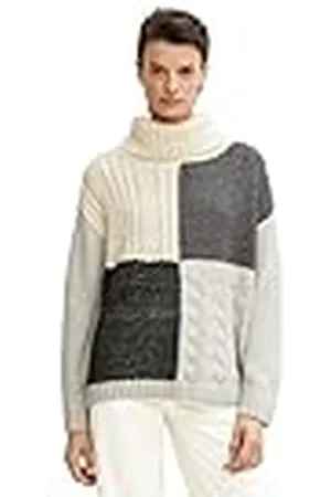 TOM TAILOR Damer Polotröja med flätmönster 1034061, , XL