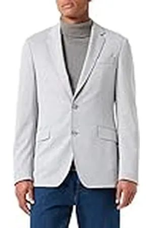 Hackett Herr Hbone Knit Cc jacka, Grå (ljusgrå), 36W/34L