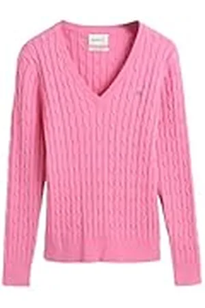 GANT Stretch bomull kabel V-hals, , L