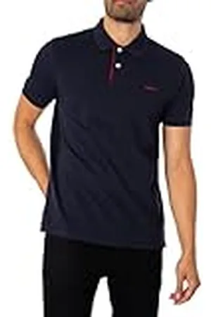 GANT Herr 2062026-433-S REG Contrast Pique SS Rugger, Aftonblå, S, , S